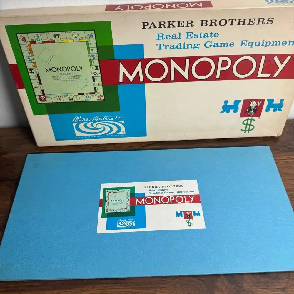 Vintage 1961 Monopoly Board Game by Parker Brothers Complete READ
